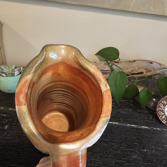 Gallery Style Hand Thrown Ceramic/Pottery Pitcher of Unknown Artist - Picture 3 of 10